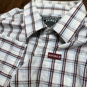 Avirex Superior Shirt Mens XL Short Sleeve‎ Button Up Casual Cotton